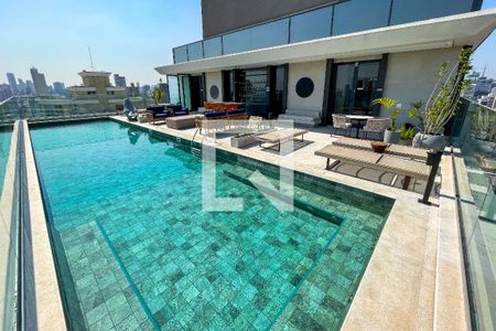 Área comum - Piscina de kitnet/studio para alugar com 1 quarto, 24m² em Pinheiros, São Paulo
