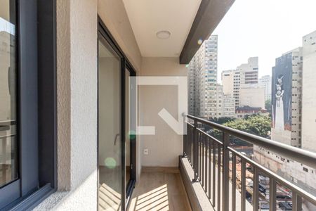 Varanda de kitnet/studio à venda com 1 quarto, 26m² em República, São Paulo