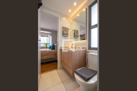 Studio para alugar com 27m², 1 quarto e sem vaga Studio para alugar com 27m², 1 quarto e sem vagaBanheiro