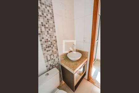 Banheiro da Suíte de apartamento à venda com 2 quartos, 150m² em Vila Camilópolis, Santo André