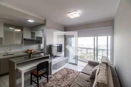 Sala de TV de apartamento para alugar com 1 quarto, 50m² em Melville Empresarial I E Ii, Barueri