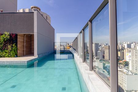 Área comum - Piscina de kitnet/studio à venda com 1 quarto, 20m² em República, São Paulo