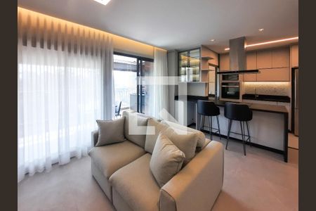 Sala de apartamento para alugar com 2 quartos, 77m² em Indianópolis, São Paulo