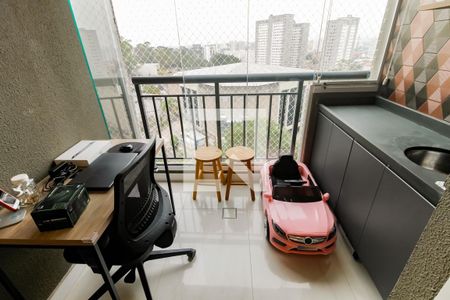 Varanda da Sala de apartamento à venda com 2 quartos, 49m² em Vila Andrade, São Paulo