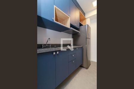 Cozinha de kitnet/studio à venda com 1 quarto, 25m² em Brooklin, São Paulo