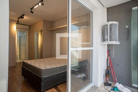 Varanda da Sala/Quarto de kitnet/studio para alugar com 1 quarto, 29m² em Bela Vista, São Paulo