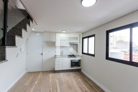 Sala e Cozinha de apartamento à venda com 2 quartos, 75m² em Vila Curuçá, Santo André