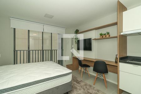 Sala / Quarto / Cozinha de apartamento para alugar com 1 quarto, 25m² em Auxiliadora, Porto Alegre