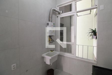 Sala - Cozinha/área de serviço de apartamento para alugar com 1 quarto, 34m² em Copacabana, Rio de Janeiro