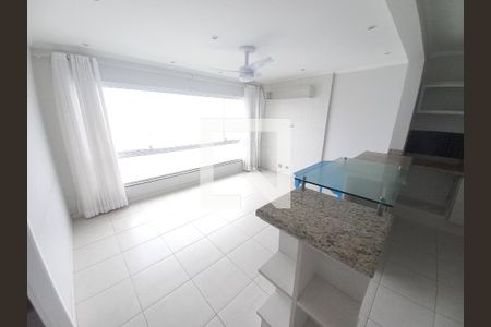 Sala de apartamento para alugar com 1 quarto, 55m² em Ilha Porchat, São Vicente