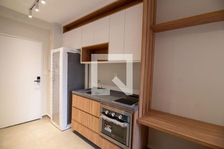 Cozinha de kitnet/studio à venda com 1 quarto, 25m² em Campo Belo, São Paulo