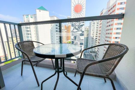 Varanda de kitnet/studio à venda com 1 quarto, 31m² em Jardim Paulista, São Paulo
