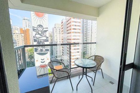 Varanda de kitnet/studio à venda com 1 quarto, 31m² em Jardim Paulista, São Paulo