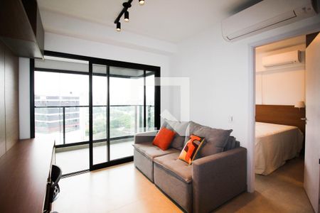 Sala de apartamento à venda com 1 quarto, 35m² em Indianópolis, São Paulo