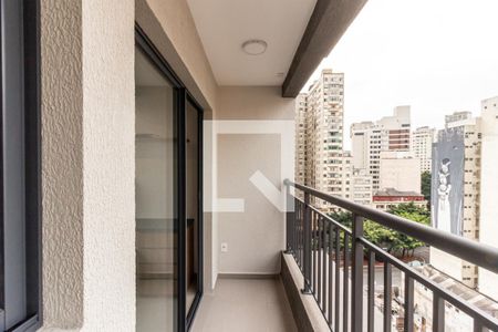 Studio para alugar com 27m², 1 quarto e sem vagaVaranda