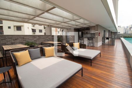 Apartamento para alugar com 38m², 1 quarto e 1 vaga Apartamento para alugar com 38m², 1 quarto e 1 vagaÁrea comum - Churrasqueira