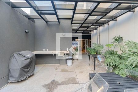 Studio para alugar com 28m², 1 quarto e sem vaga Studio para alugar com 28m², 1 quarto e sem vagaÁrea comum - Churrasqueira
