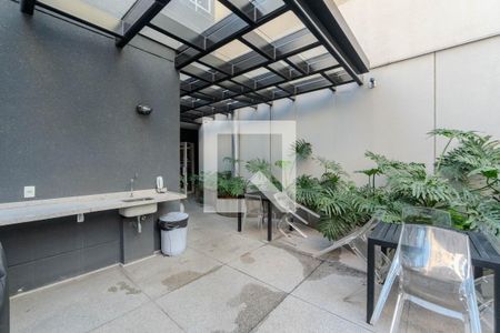 Studio para alugar com 28m², 1 quarto e sem vaga Studio para alugar com 28m², 1 quarto e sem vagaÁrea comum - Churrasqueira