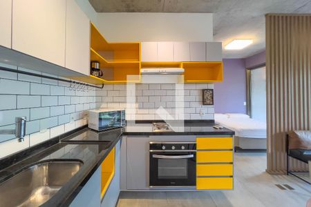 Sala e cozinha de kitnet/studio para alugar com 1 quarto, 44m² em Vila Mariana, São Paulo