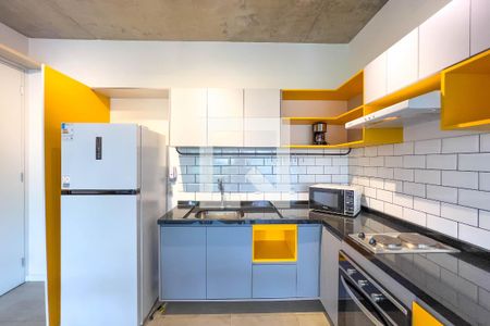 Sala e cozinha de kitnet/studio para alugar com 1 quarto, 44m² em Vila Mariana, São Paulo