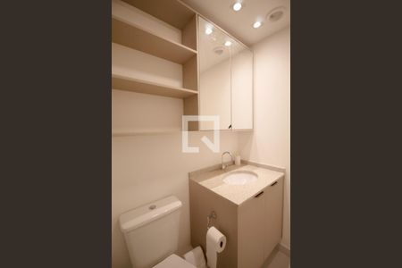 Banheiro da Suíte de kitnet/studio para alugar com 1 quarto, 24m² em Pinheiros, São Paulo