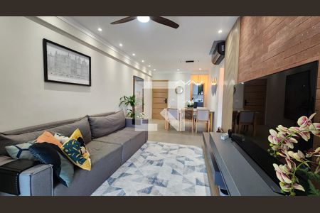 Sala de apartamento para alugar com 3 quartos, 134m² em Gonzaga, Santos