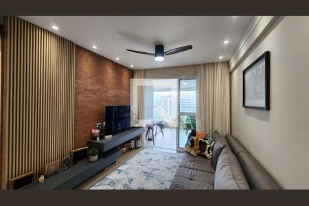 Detalhe Sala de apartamento para alugar com 3 quartos, 134m² em Gonzaga, Santos