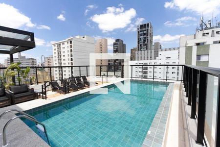 Studio para alugar com 25m², 1 quarto e sem vagaPiscina