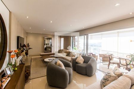 Sala  de apartamento para alugar com 3 quartos, 196m² em Empresarial 18 do Forte, Barueri