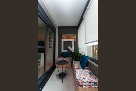 Studio à venda com 28m², 1 quarto e sem vagaVaranda