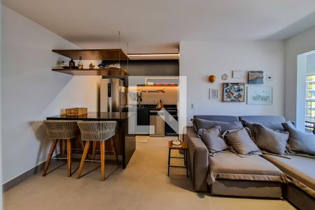 sala cozinha de apartamento para alugar com 1 quarto, 46m² em Vila Mariana, São Paulo