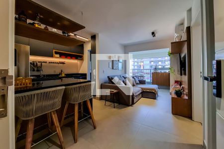 sala cozinha de apartamento para alugar com 1 quarto, 46m² em Vila Mariana, São Paulo