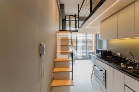 Studio à venda com 42m², 1 quarto e sem vagaCozinha
