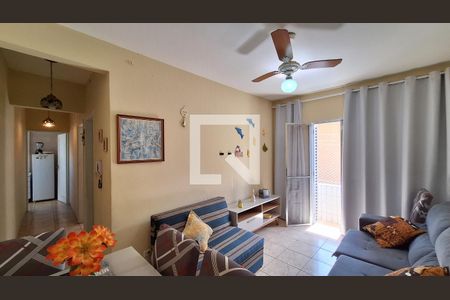 Sala de apartamento para alugar com 1 quarto, 70m² em Guilhermina, Praia Grande