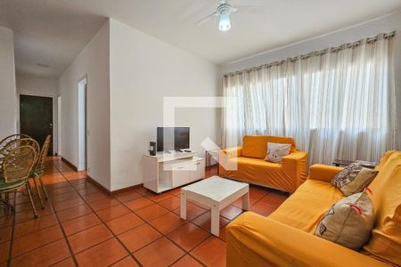 Sala de apartamento para alugar com 3 quartos, 98m² em Barra Funda, Guarujá