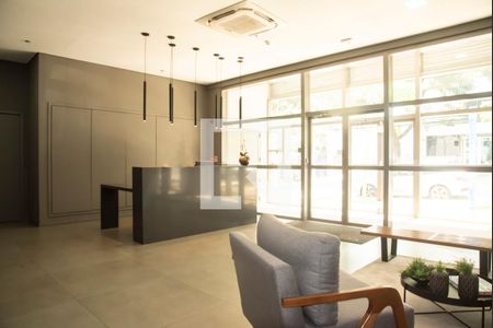 Studio para alugar com 28m², 1 quarto e sem vaga Studio para alugar com 28m², 1 quarto e sem vagaHall social