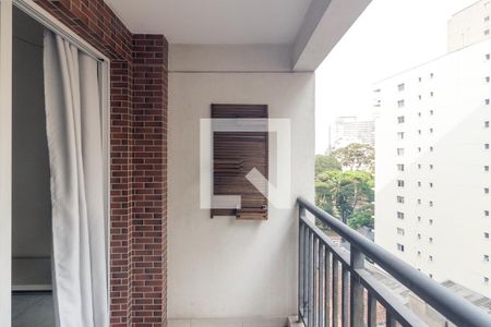 Varanda da Sala de apartamento à venda com 1 quarto, 40m² em República, São Paulo