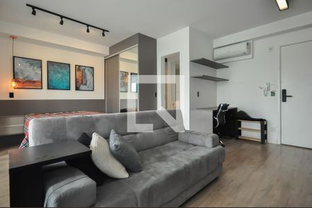 Sala de apartamento para alugar com 1 quarto, 40m² em Panamby, São Paulo