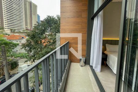 Studio para alugar com 28m², 1 quarto e sem vaga Studio para alugar com 28m², 1 quarto e sem vagaVaranda