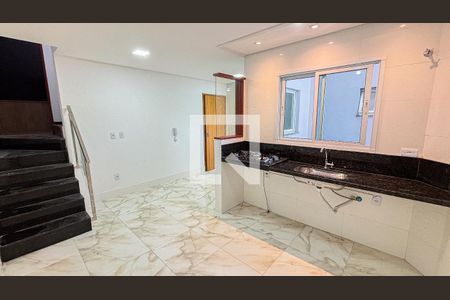 Sala de Jantar - Cozinha de apartamento para alugar com 2 quartos, 105m² em Vila Marina, Santo André