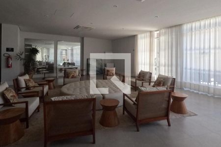 Área Comum - Sala de Estar de apartamento para alugar com 1 quarto, 45m² em Pompéia, Santos