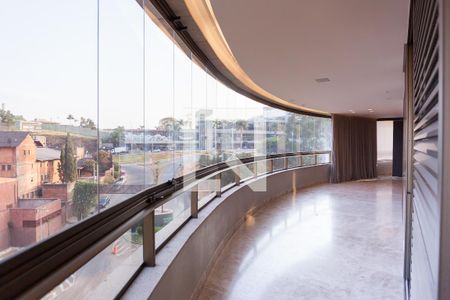 Varanda da Sala / quartos de apartamento à venda com 3 quartos, 245m² em Vale do Sereno, Nova Lima