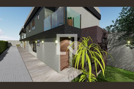 Casa de condomínio à venda com 140m², 3 quartos e 1 vaga Casa de condomínio à venda com 140m², 3 quartos e 1 vagaFachada