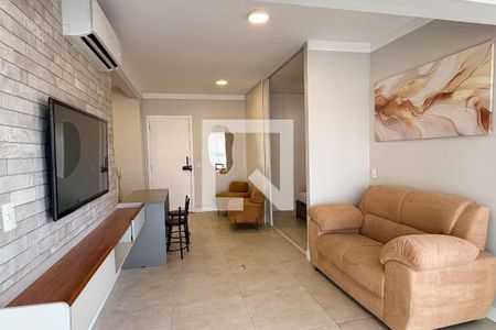 Sala de apartamento para alugar com 1 quarto, 55m² em Ponta da Praia, Santos