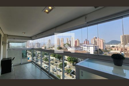 Varanda da Sala de apartamento para alugar com 1 quarto, 55m² em Ponta da Praia, Santos