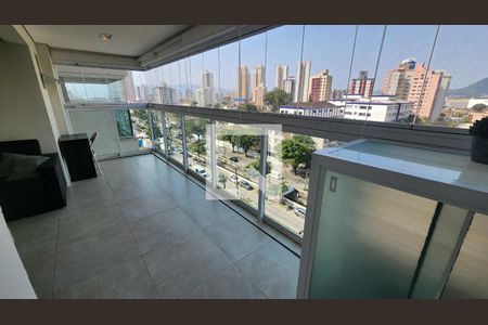 Varanda da Sala de apartamento para alugar com 1 quarto, 55m² em Ponta da Praia, Santos