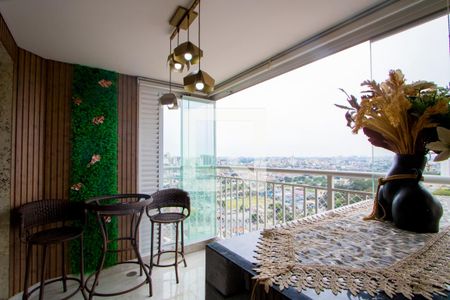 Varanda gourmet de apartamento à venda com 2 quartos, 77m² em Vila Valparaíso, Santo André