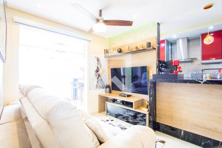 Sala de apartamento à venda com 2 quartos, 77m² em Vila Valparaíso, Santo André