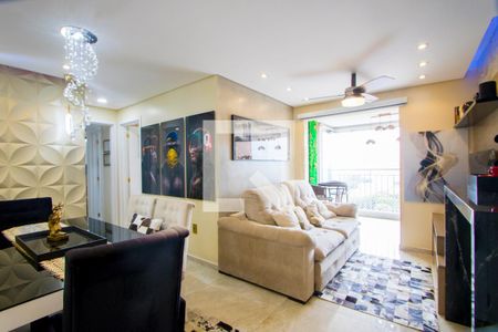 Sala de apartamento à venda com 2 quartos, 77m² em Vila Valparaíso, Santo André