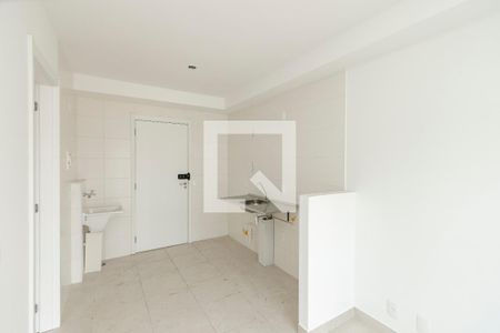 Sala/ Cozinha de apartamento para alugar com 1 quarto, 27m² em Jardim Caravelas, São Paulo